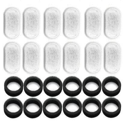 Replacement Filters for Cat & Dog Water Fountain – Activated Carbon & Sponge Set