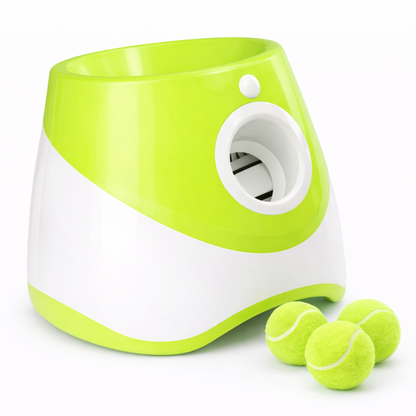 Light Green and white tennis ball with three tennis balls on a white background